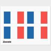 フランス国旗 長方形シール (シート)