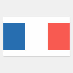 フランス国旗 長方形シール