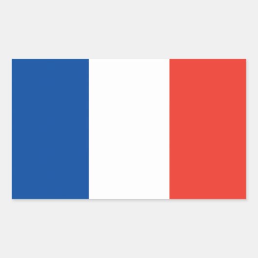 フランス国旗 長方形シール (正面)