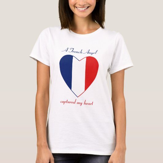 フランス国旗Sweetheart Tシャツ (正面)