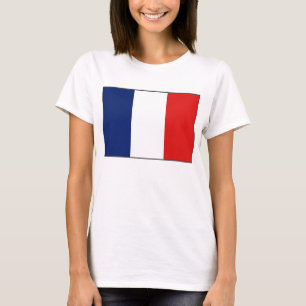 フランス国旗x地図Tシャツ Tシャツ