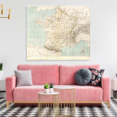 フランス地図 キャンバスプリント (インサイチュ (リビング))