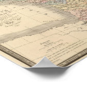 フランス地図 ポスター (角)