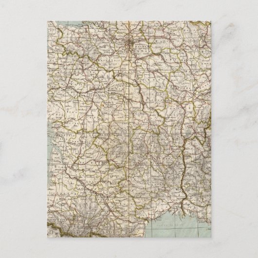 フランス地図 ポストカード (正面)