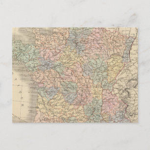 フランス地図 ポストカード