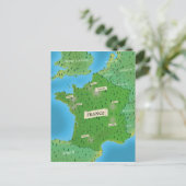 フランス地図 ポストカード (スタンド正面)