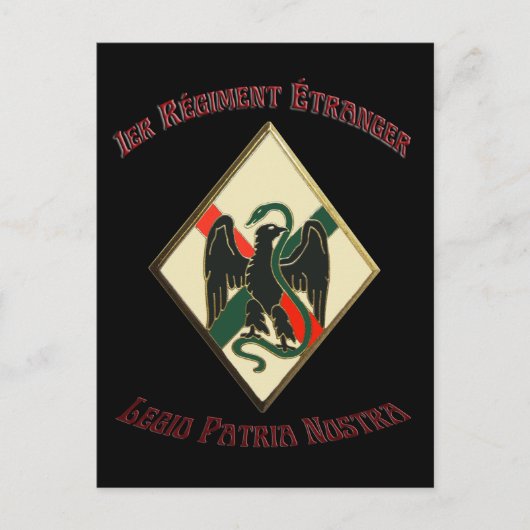 フランス外人部隊 1er RE Legio Patria Nostra ポストカード (正面)