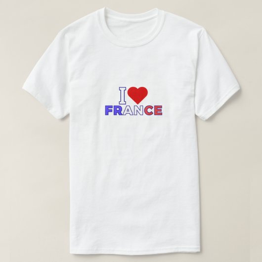 フランス大好き Tシャツ (デザイン正面)