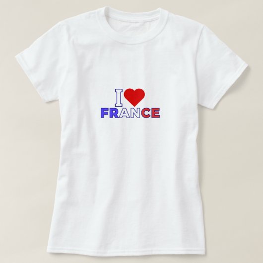 フランス大好き Tシャツ (デザイン正面)