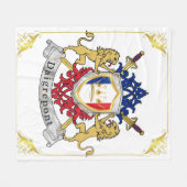 フランス大礼門上衣紋氏カスタム姓 フリースブランケット (正面(横))