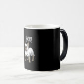 フランス幽霊のコスメおもしろいットブルドッグハロウィーン モーフィングマグカップ (正面右)