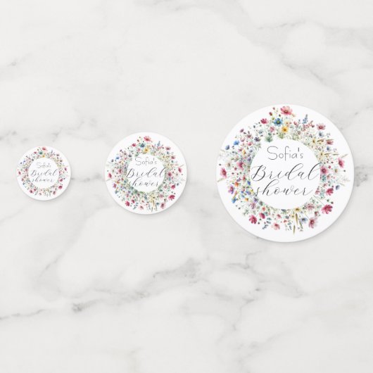 フランス庭園パーティーの花のブライズシャワー コンフェッティ (正面)