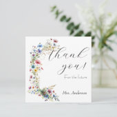 フランス庭園パーティーの花 サンキューカード (スタンド正面)