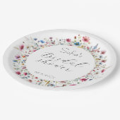 フランス庭園パーティーの花 ペーパープレート (アングル)