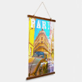 フランス建築フランスの通りオールドカーパリ 吊り下げ型タペストリー (傾斜あり)