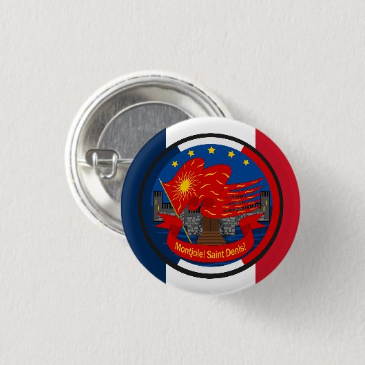 フランス愛国マーク Vive la France 缶バッジ (正面&裏面)
