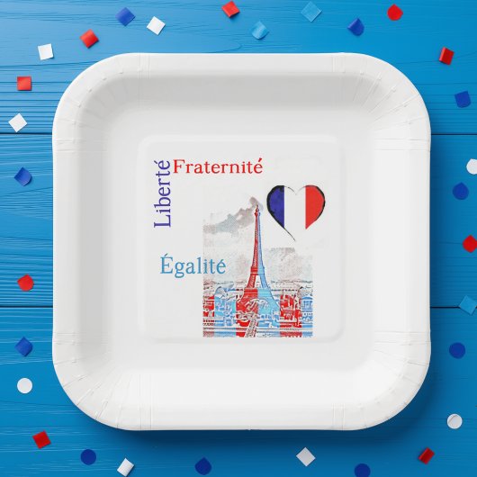 フランス愛国 ペーパープレート