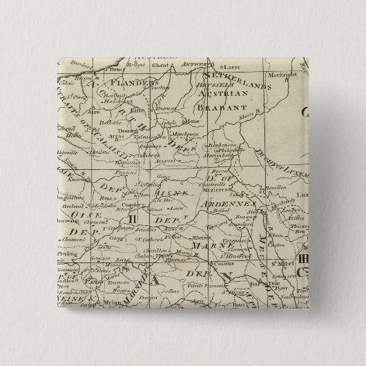 フランス戦争議事国地図 缶バッジ (正面)