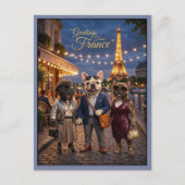 フランス旅行のご挨拶 ポストカード (正面)