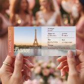 フランス旅行サプライズ搭乗券 招待状