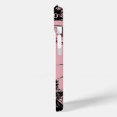 フランス旅行シックなピンクヴィンテージパリエッフェルタワー Case-Mate iPhoneケース (裏面 / 左)