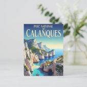 フランス旅行 カランク国立公園 ポストカード (スタンド正面)