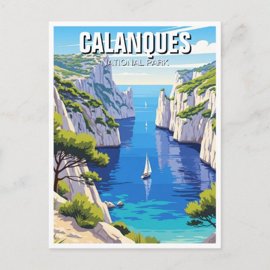 フランス旅行 カランク国立公園 ポストカード (正面)