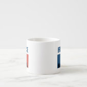 フランス旅行 – パリシティスカイラインフランスの国旗 エスプレッソカップ (正面)