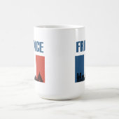 フランス旅行 – パリシティスカイラインフランスの国旗 コーヒーマグカップ (中央)