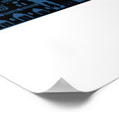 フランス旅行 – パリシティスカイラインフランスの国旗 ポスター (角)