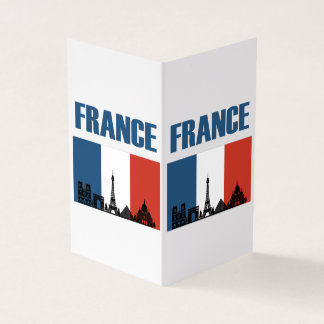 フランス旅行 - パリ市スカイライン フランス国旗