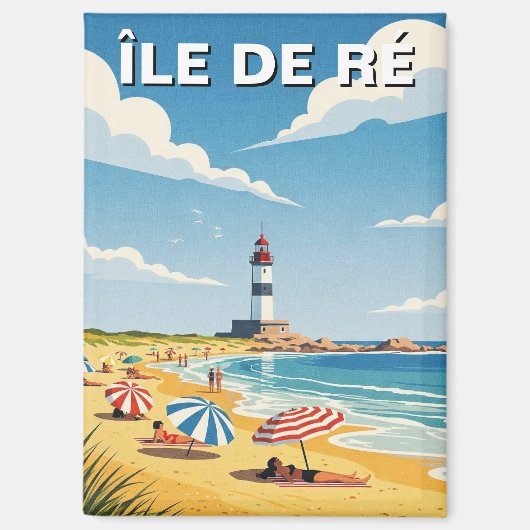 フランス旅行 ヴィンテージ イール・ド・レ マグネット (正面)
