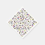 フランス柄の紙ナプキン スタンダードカクテルナプキン (角)