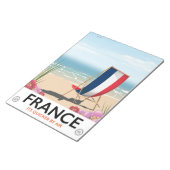 フランス海辺ビーチ旅行ポスター。 ノートパッド (アングル)