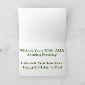 「フランス湖のトード」誕生日カード カード (内部)