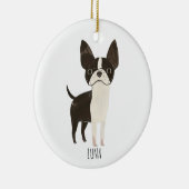 フランス犬 セラミックオーナメント (右)