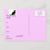 フランス猫のウェディング インビテーションポストカード (裏面)