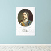 フランス王ルブレフという,ペピンのポートレート キャンバスプリント (インサイチュ (ウッドフロア))