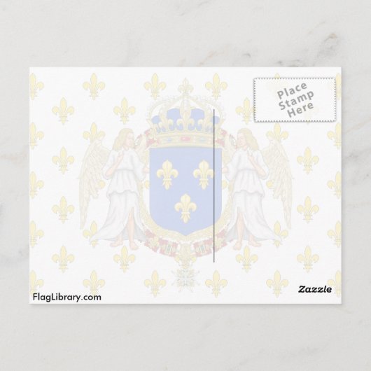 フランス王国の王室旗, フランス ポストカード (裏面)