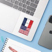 フランス生まれのアメリカ人 シール (ノートパソコンとiPhone)
