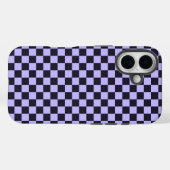 フランス産のライラックを基調としたチェック柄 Case-Mate iPhoneケース (裏面 (横))