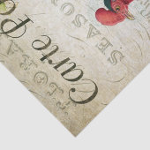 フランス田舎のカラフルなニワトリ 薄葉紙 (詳細)