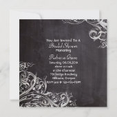 フランス田舎風 ティーカップ 黒板 お茶会 招待状 (裏面)