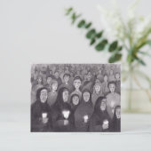 フランス祈のルルドでロウソクの光で ポストカード (スタンド正面)