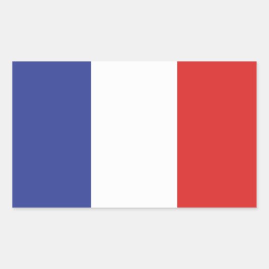 フランス第一フランス不服従フラグMFGA 長方形シール (正面)