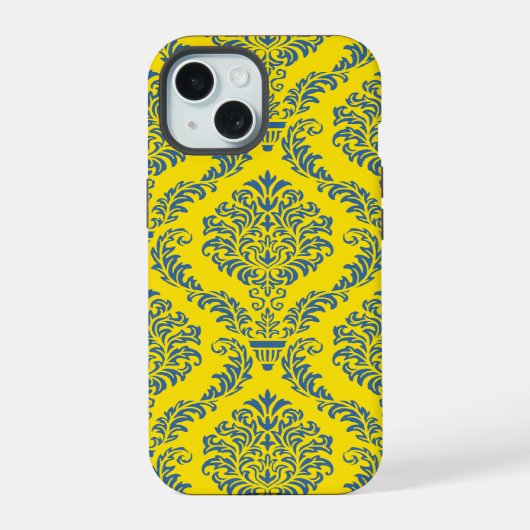 フランス第二帝政ダマスク模様 #5 iPhone 15ケース (裏面)