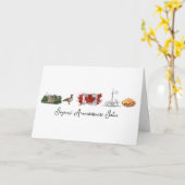 フランス系カナダ人の誕生日おめでとうカード、ケベック州 カード (黄色い花)