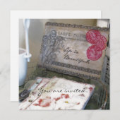 フランス紙 招待状 (正面/裏面)