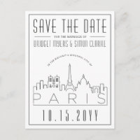 フランス結婚のパリ | Skyline日付を保存