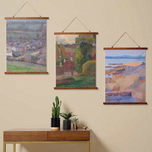 フランス美術 吊り下げ型タペストリー (非対称)